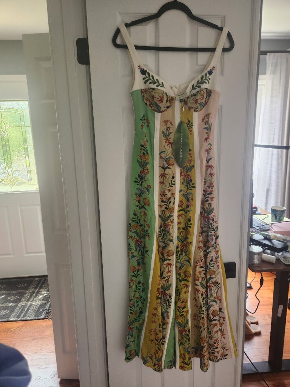 Farm Rio Delicate Floral Stripes Maxi Dress - Picture 5 of 14